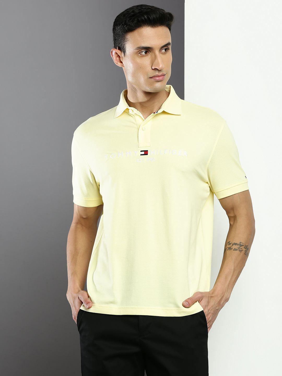 tommy hilfiger men polo collar t-shirt