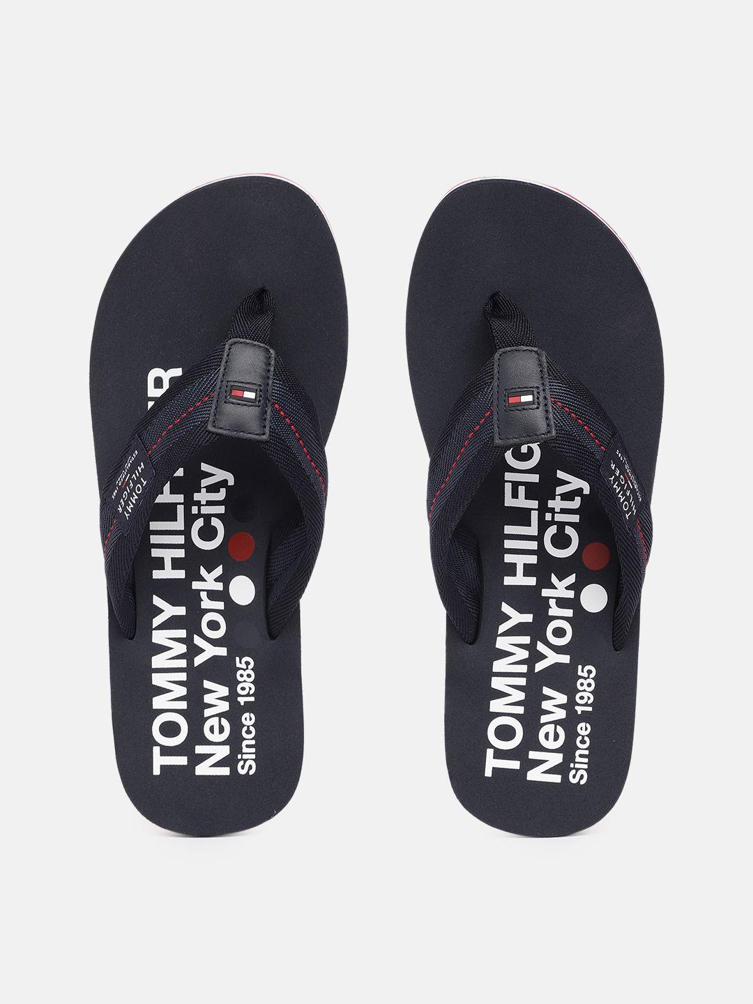 tommy hilfiger men printed thong flip-flops