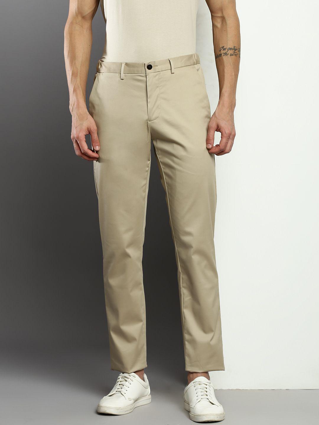 tommy hilfiger men regular fit mid rise trousers