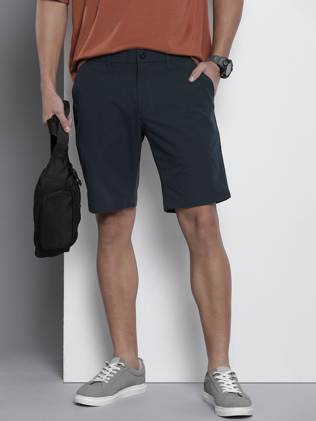 tommy hilfiger men self design im harlem tech seersucker regular shorts