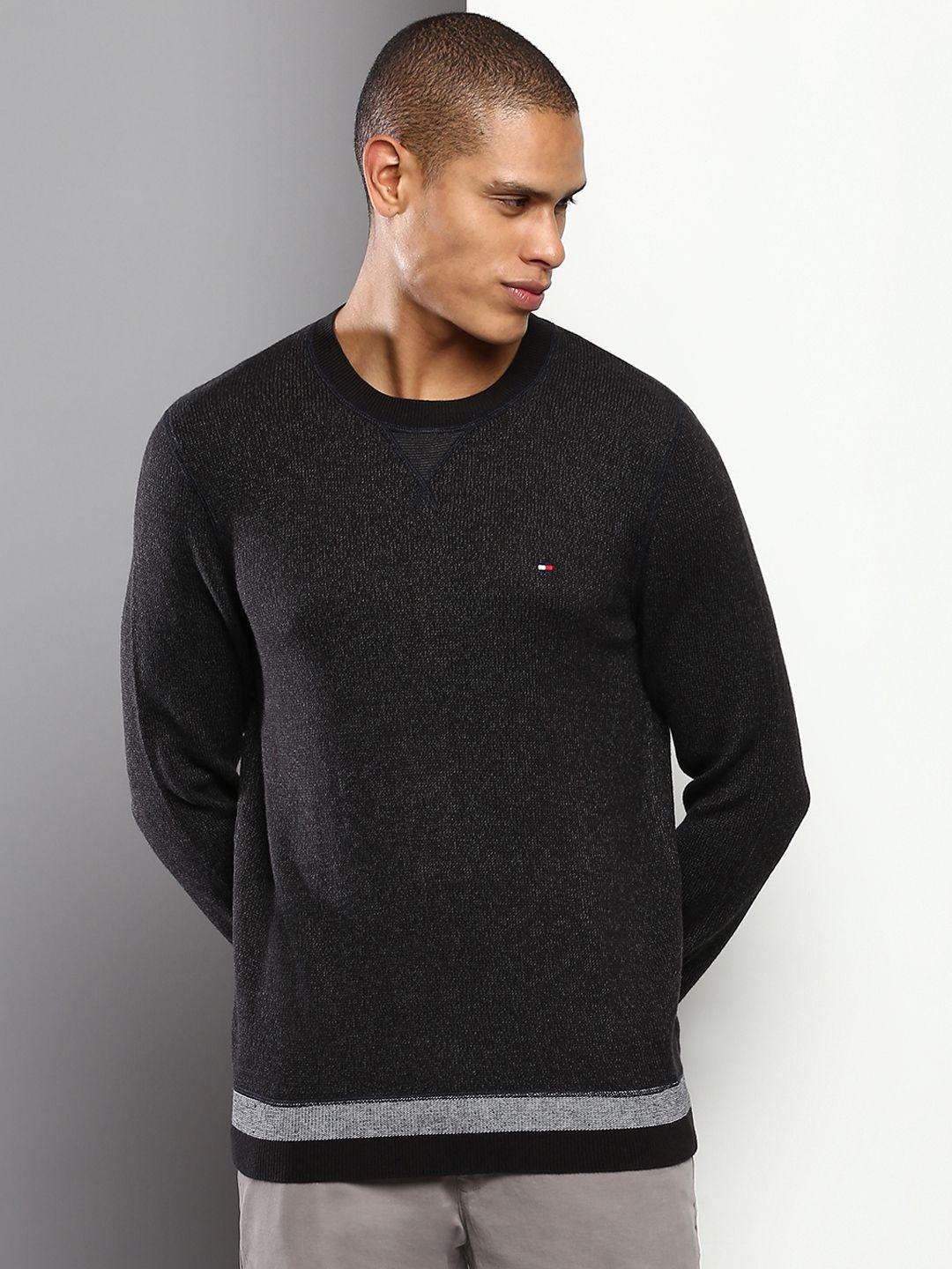 tommy hilfiger men solid pure cotton pullover