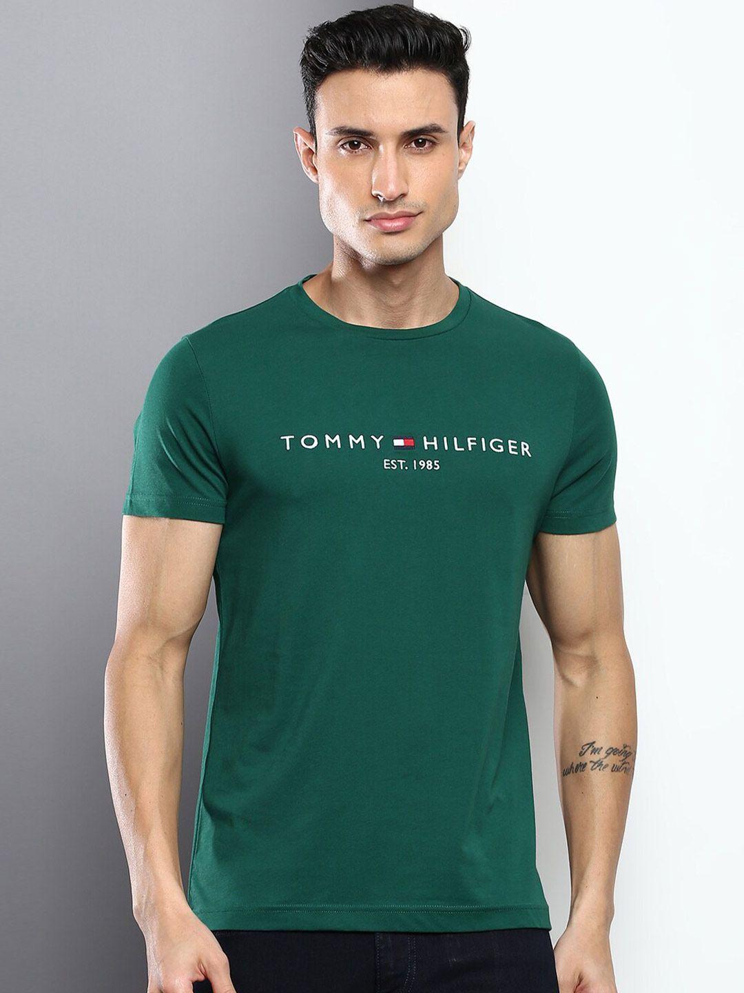 tommy hilfiger men typography slim fit cotton t-shirt