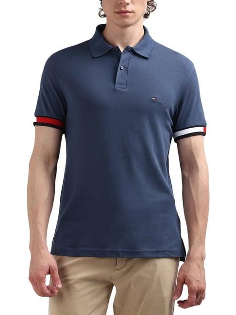 tommy hilfiger mid blue slim fit t-shirt