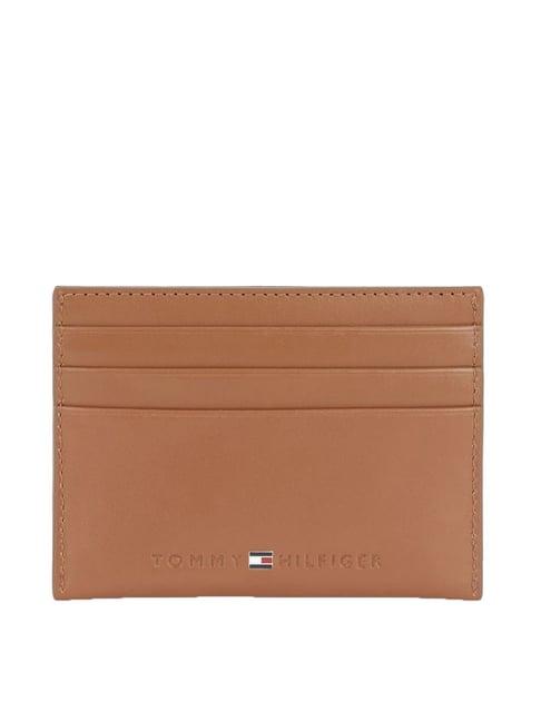 tommy hilfiger narvik tan casual leather rfid card holder for men