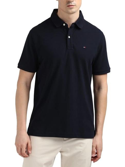 tommy hilfiger navy blue regular fit polo t-shirt