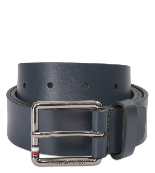 tommy hilfiger navy camdem leather belt