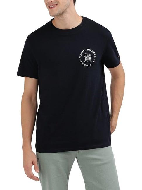 tommy hilfiger navy logo regular fit t-shirt