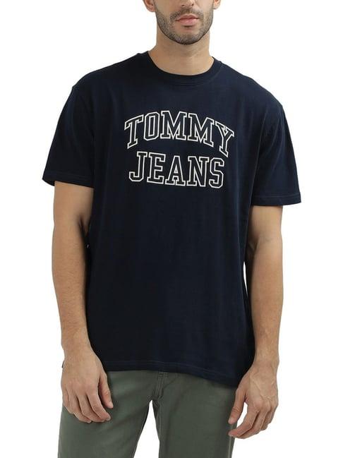 tommy hilfiger navy logo regular fit t-shirt