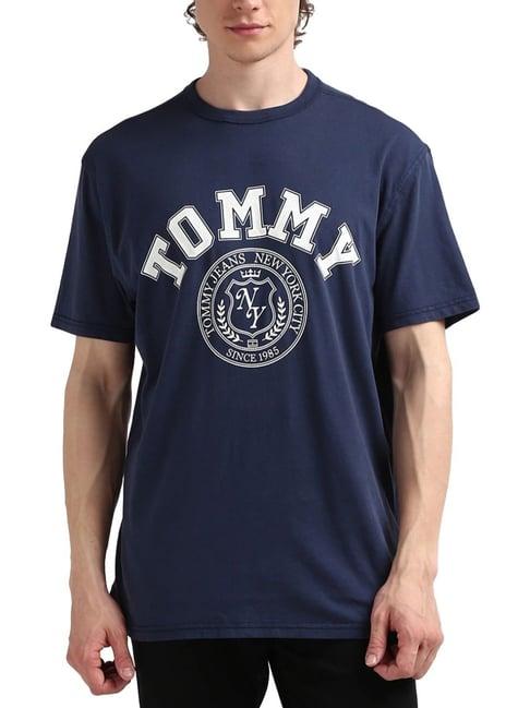 tommy hilfiger navy logo regular fit t-shirt