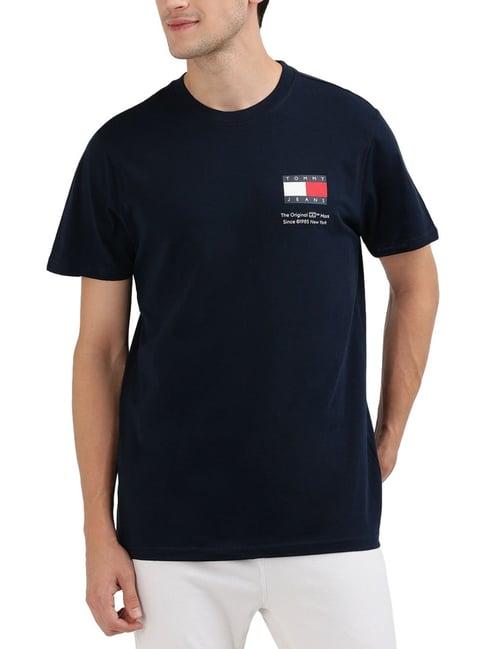 tommy hilfiger navy logo slim fit t-shirt