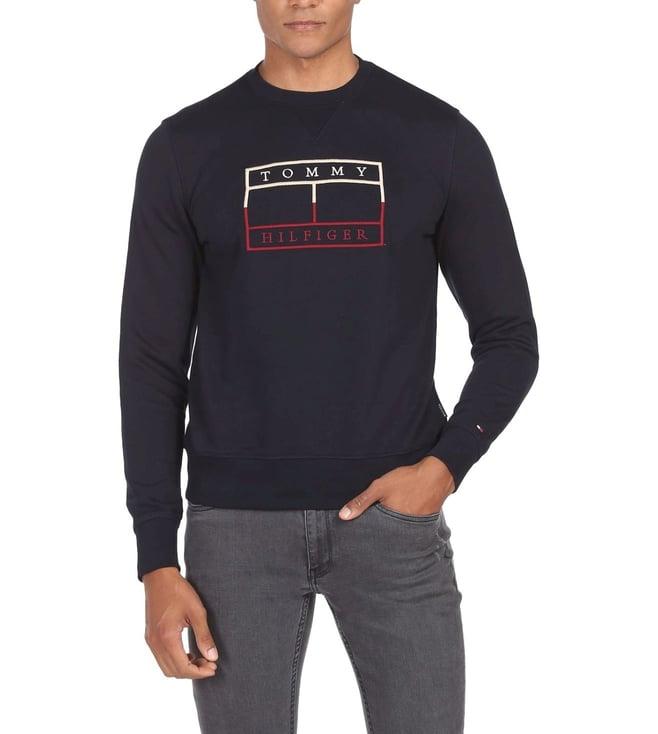 tommy hilfiger navy regular fit sweater