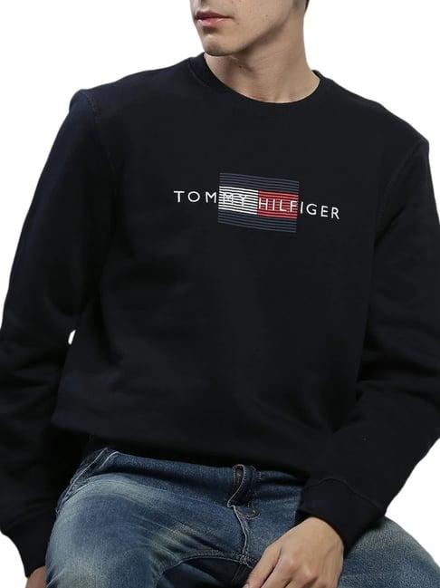 tommy hilfiger navy regular fit sweater