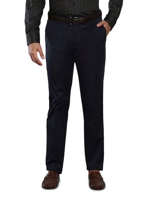 tommy hilfiger navy regular fit trousers