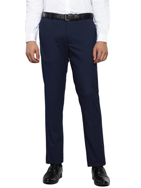 tommy hilfiger navy straight fit trousers