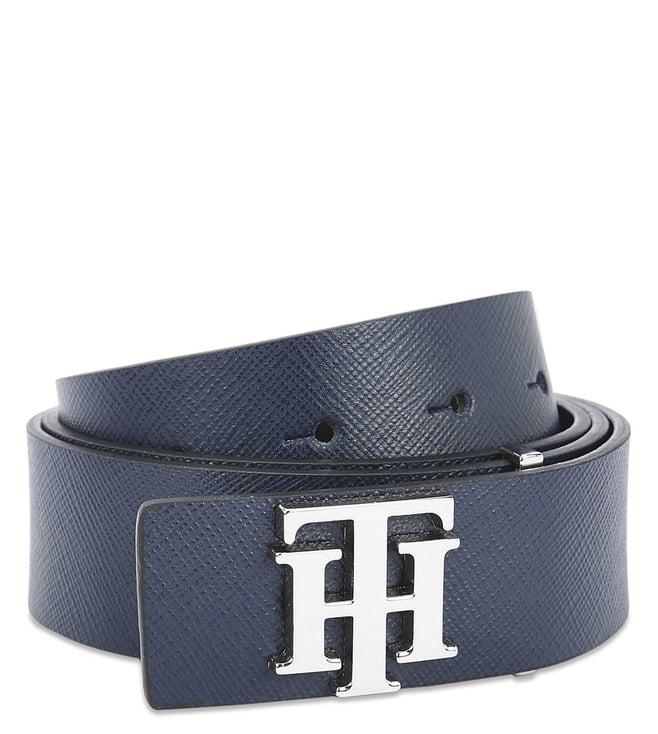 tommy hilfiger navy timber casual belt