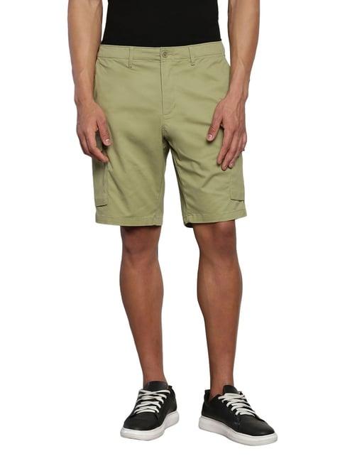 tommy hilfiger olive cotton relaxed fit cargo shorts