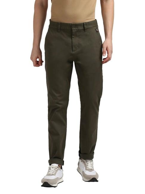 tommy hilfiger olive regular fit trousers