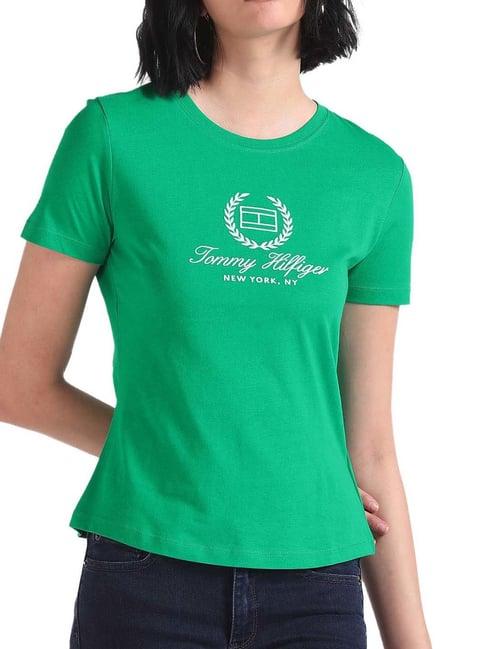 tommy hilfiger olympic green slim fit t-shirt