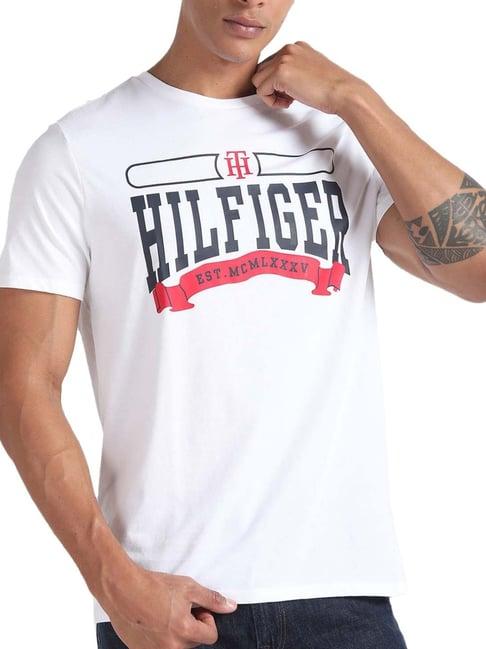 tommy hilfiger optic white logo regular fit t-shirt