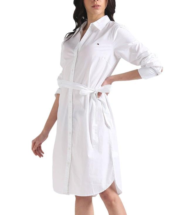 tommy hilfiger optic white regular fit dress