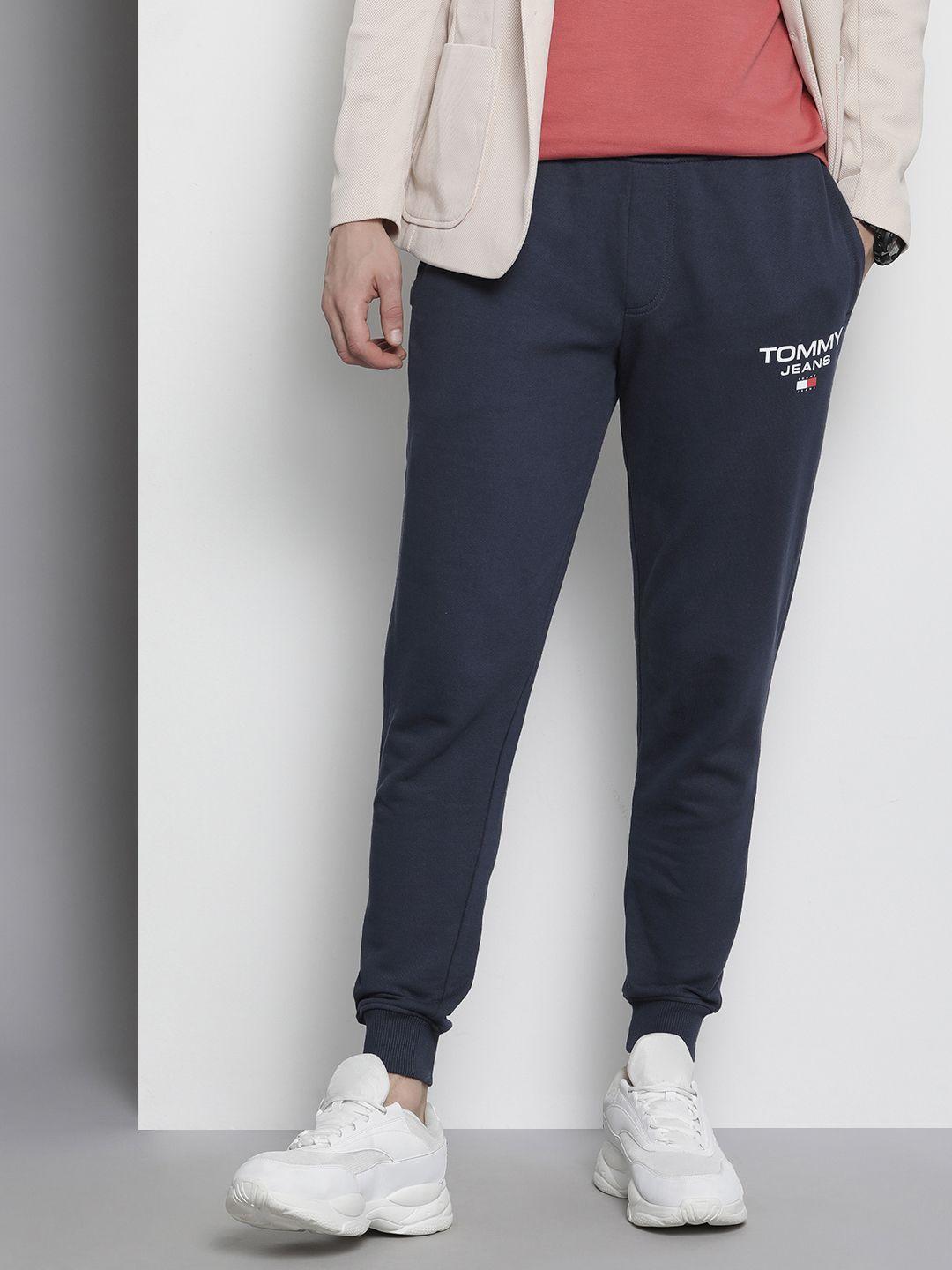 tommy hilfiger organic cotton brand logo printed joggers