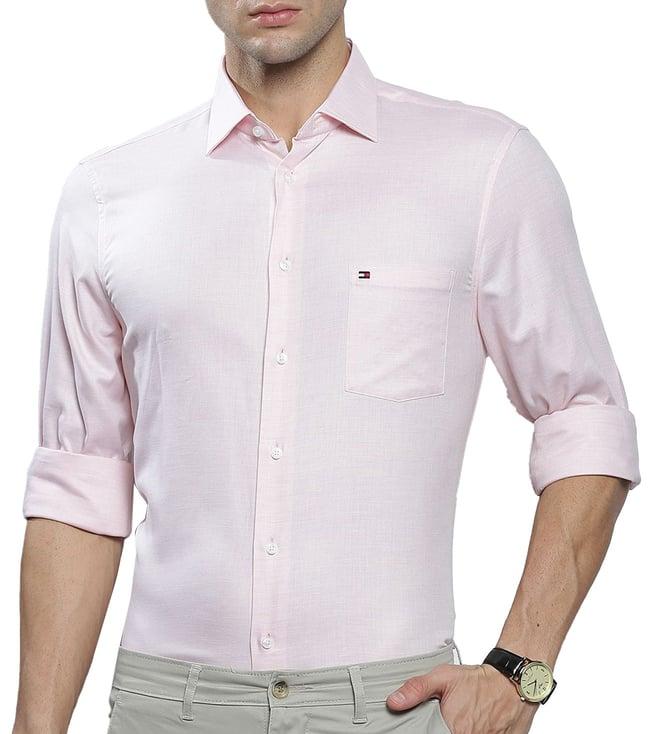 tommy hilfiger peach dusk regular fit shirt