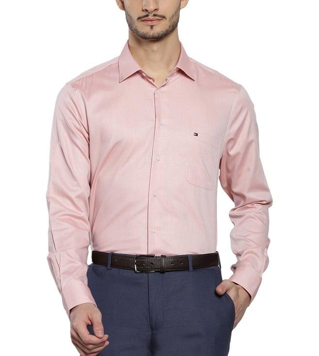 tommy hilfiger peach dusk regular fit shirt