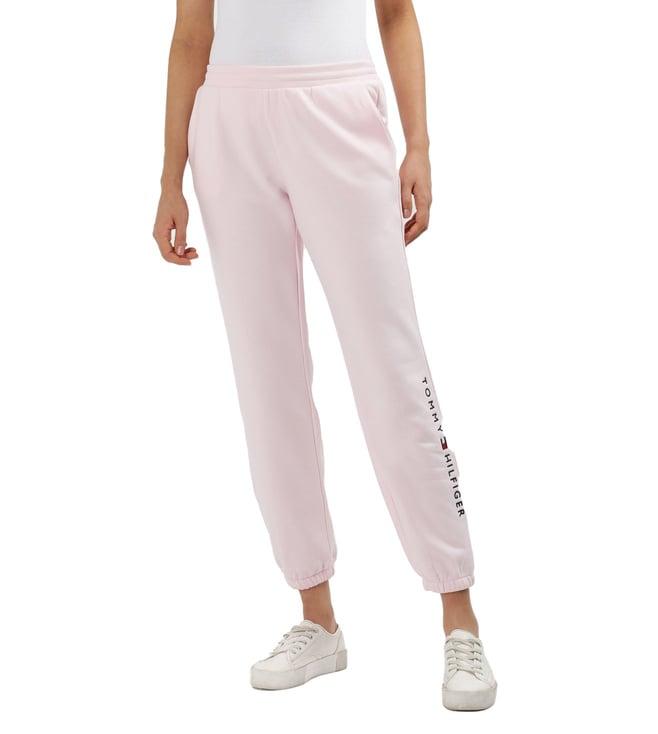 tommy hilfiger pink logo regular fit joggers