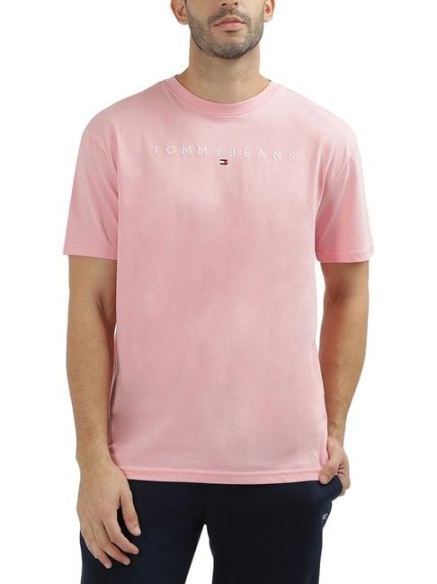 tommy hilfiger pink logo regular fit t-shirt