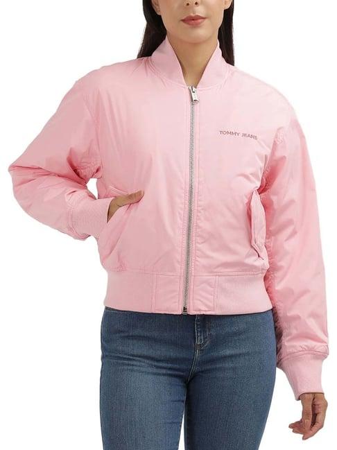 tommy hilfiger pink regular fit bomber jacket