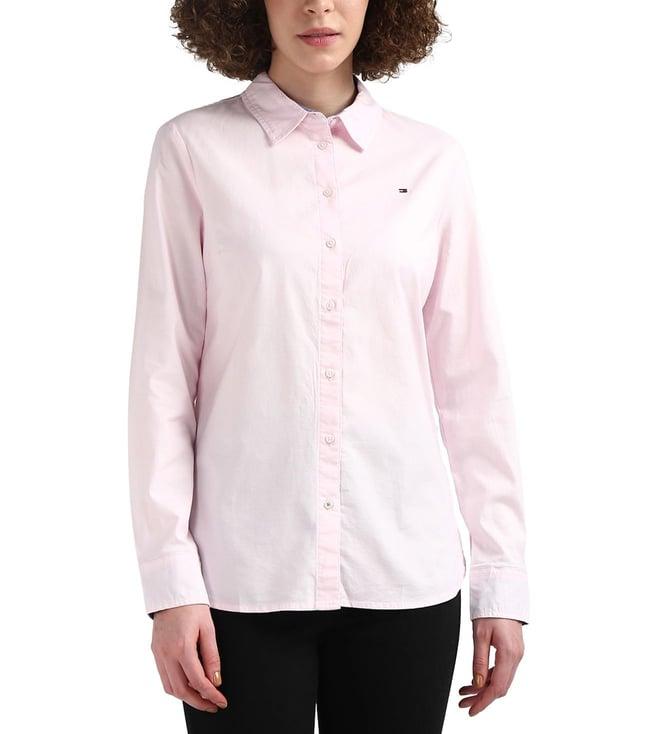 tommy hilfiger pink regular fit shirt