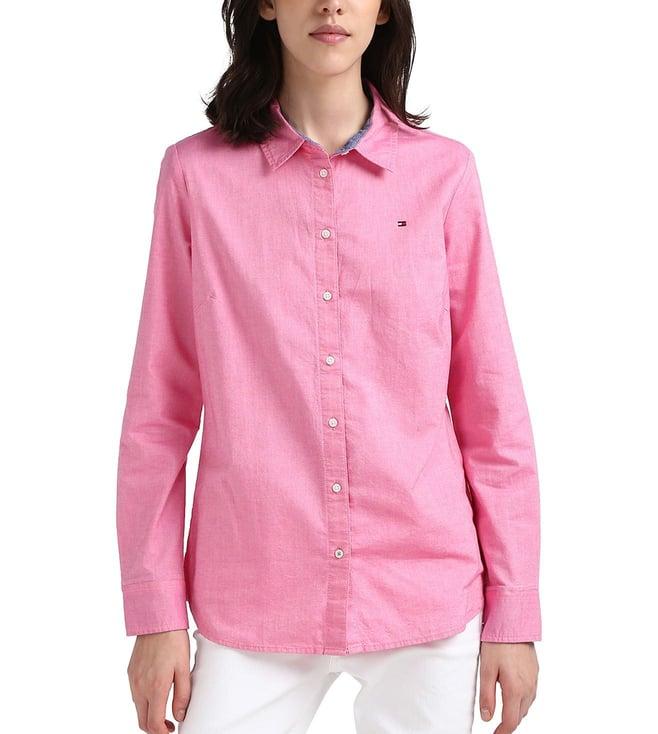 tommy hilfiger pink regular fit shirt