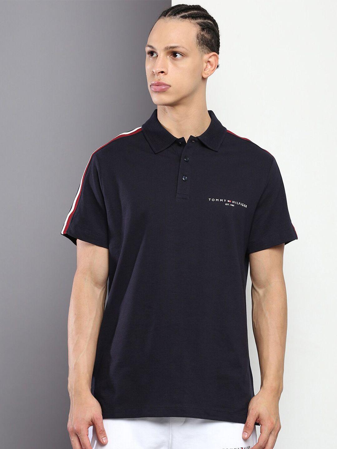 tommy hilfiger polo collar cotton t-shirt