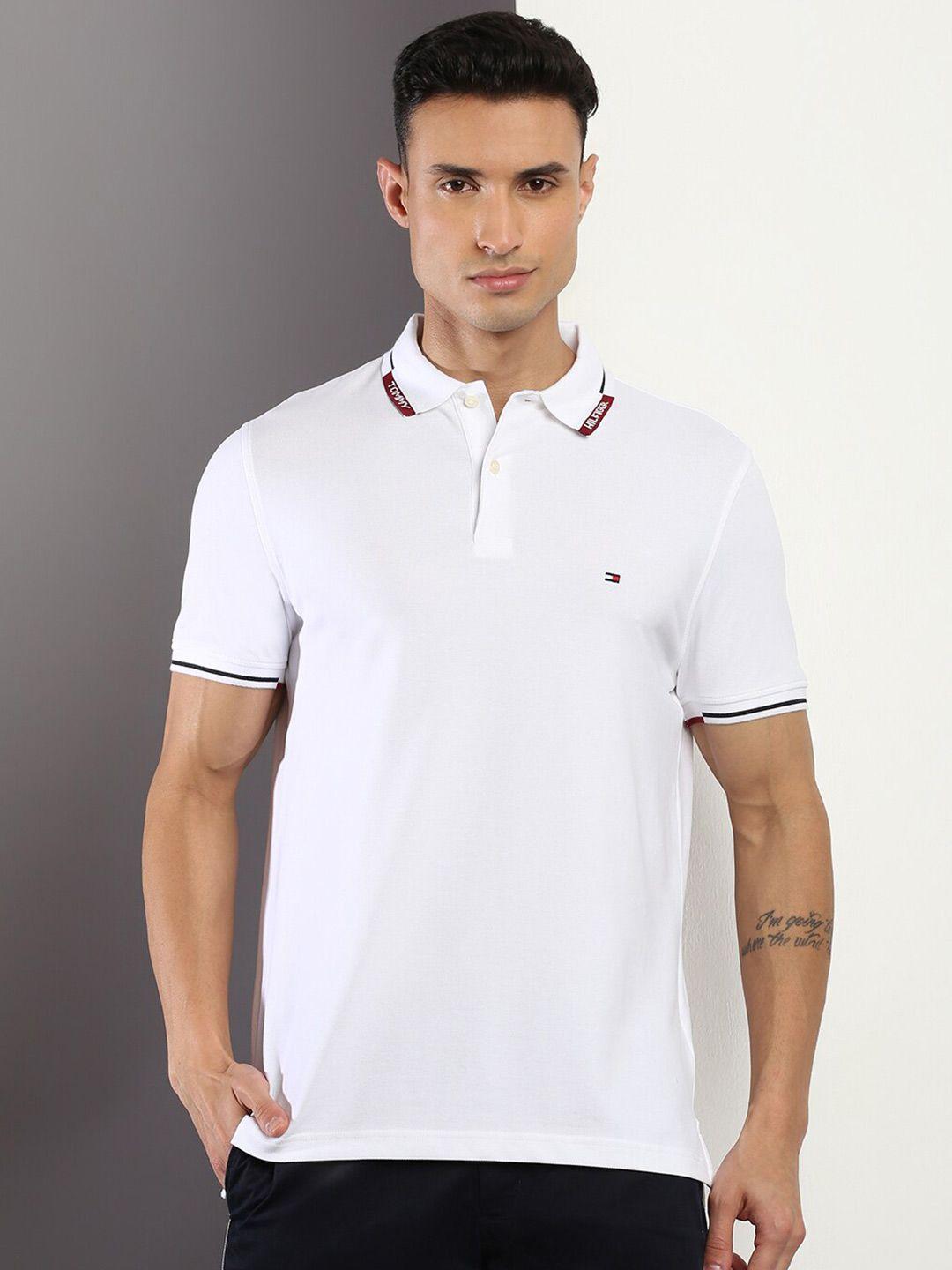 tommy hilfiger polo collar short sleeves cotton t-shirt