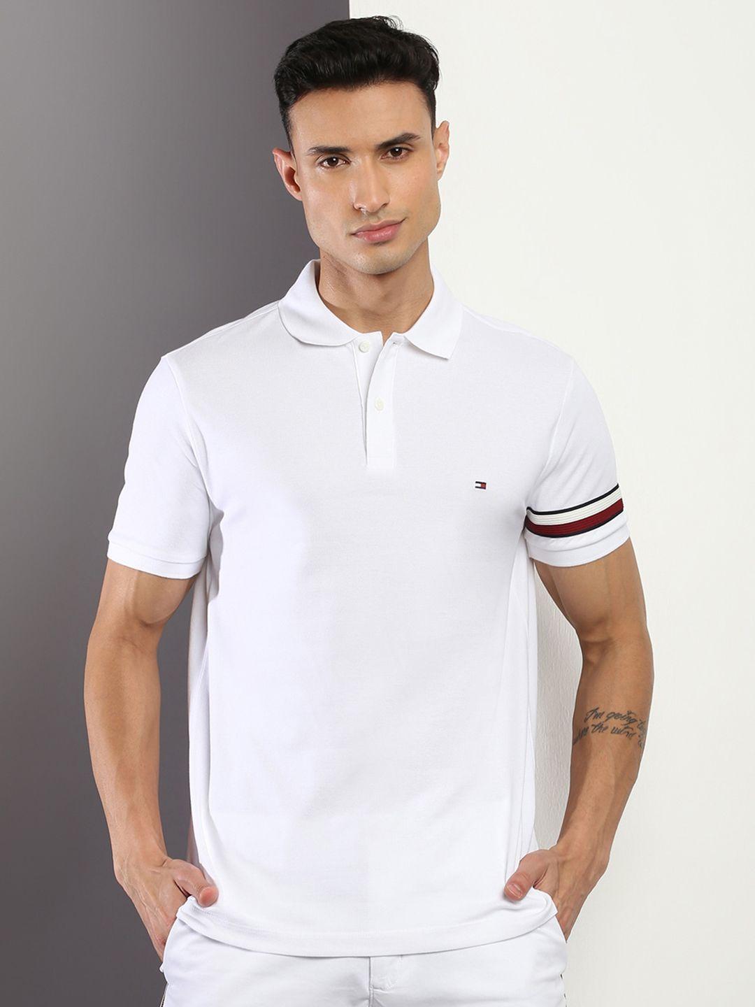 tommy hilfiger polo collar short sleeves cotton t-shirt