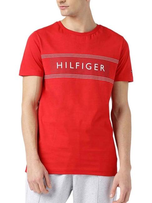 tommy hilfiger primary red logo slim fit t-shirt