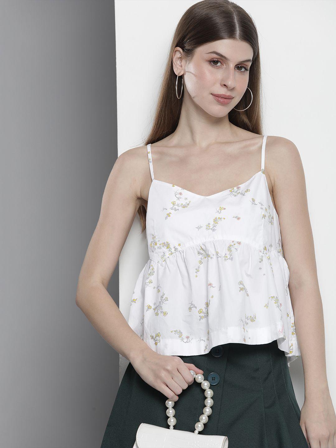 tommy hilfiger pure cotton floral printed a-line top