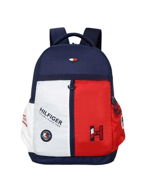 tommy hilfiger ralph 31 ltrs navy & red large laptop backpack