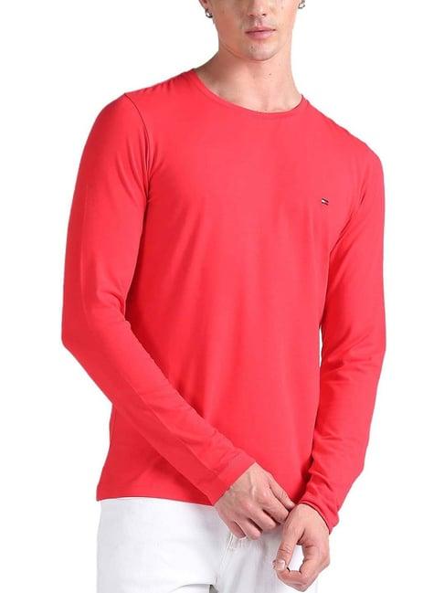 tommy hilfiger red alert cotton slim fit t-shirt