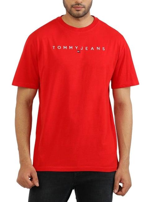 tommy hilfiger red logo regular fit t-shirt