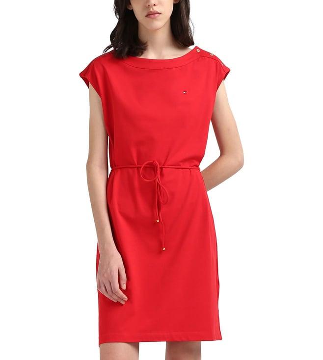 tommy hilfiger red regular fit dress