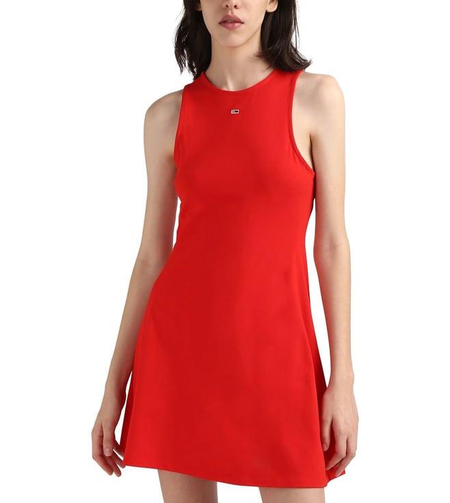 tommy hilfiger red regular fit dress