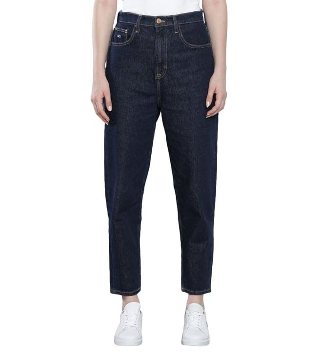 tommy hilfiger relaxed denim dark lightly washed mid rise jeans