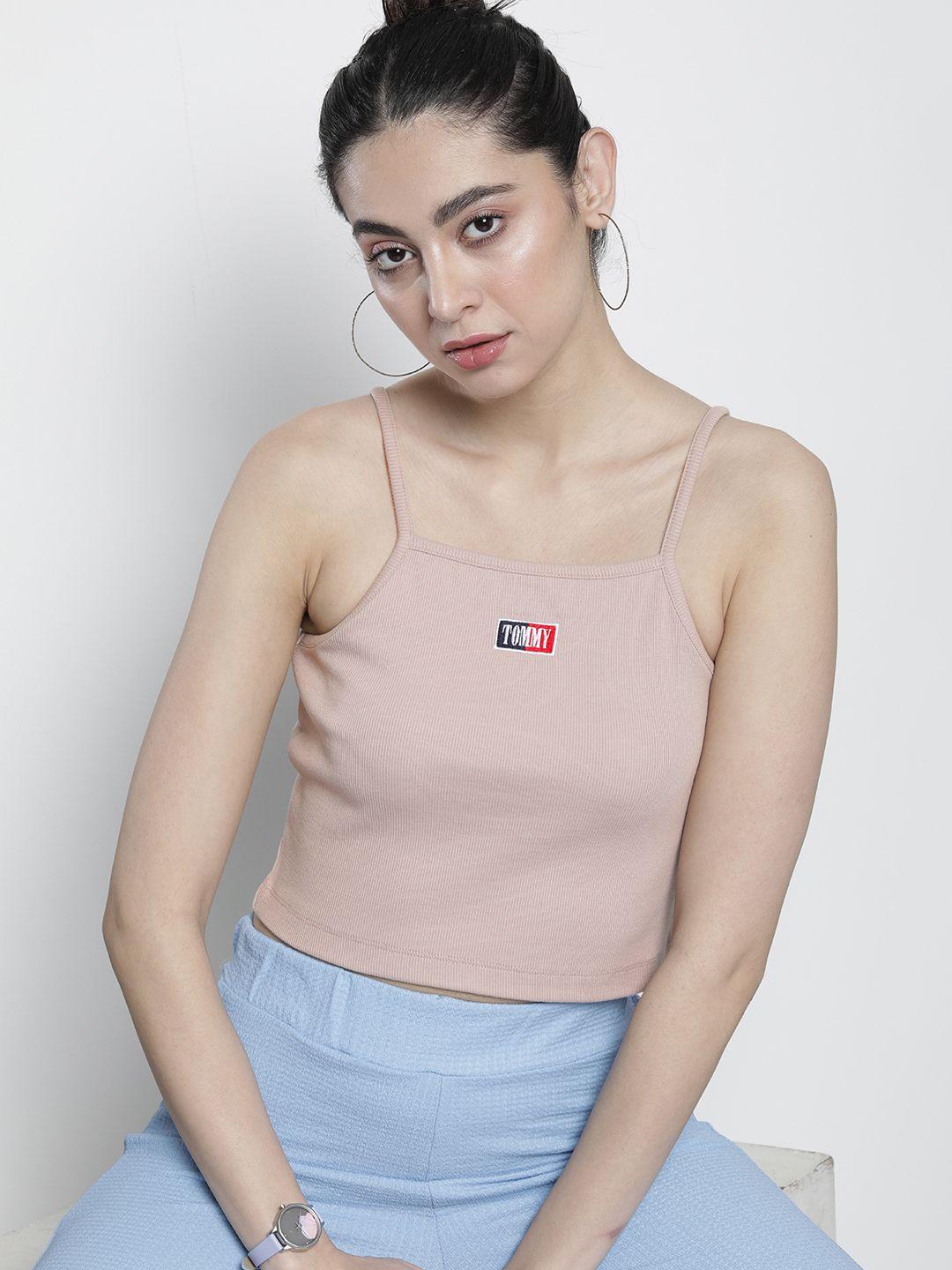 tommy hilfiger ribbed crop top