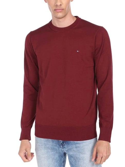 tommy hilfiger rouge cotton regular fit sweater