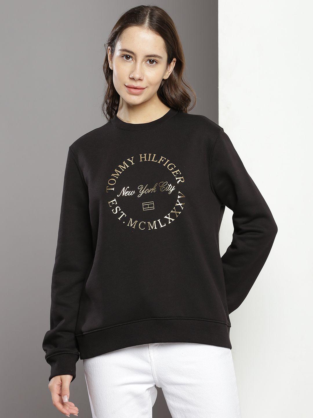 tommy hilfiger round neck printed sweatshirt