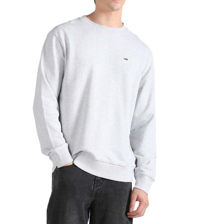 tommy hilfiger silver grey relaxed fit sweatshirt