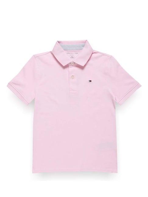 tommy hilfiger simple pink regular fit polo t-shirt