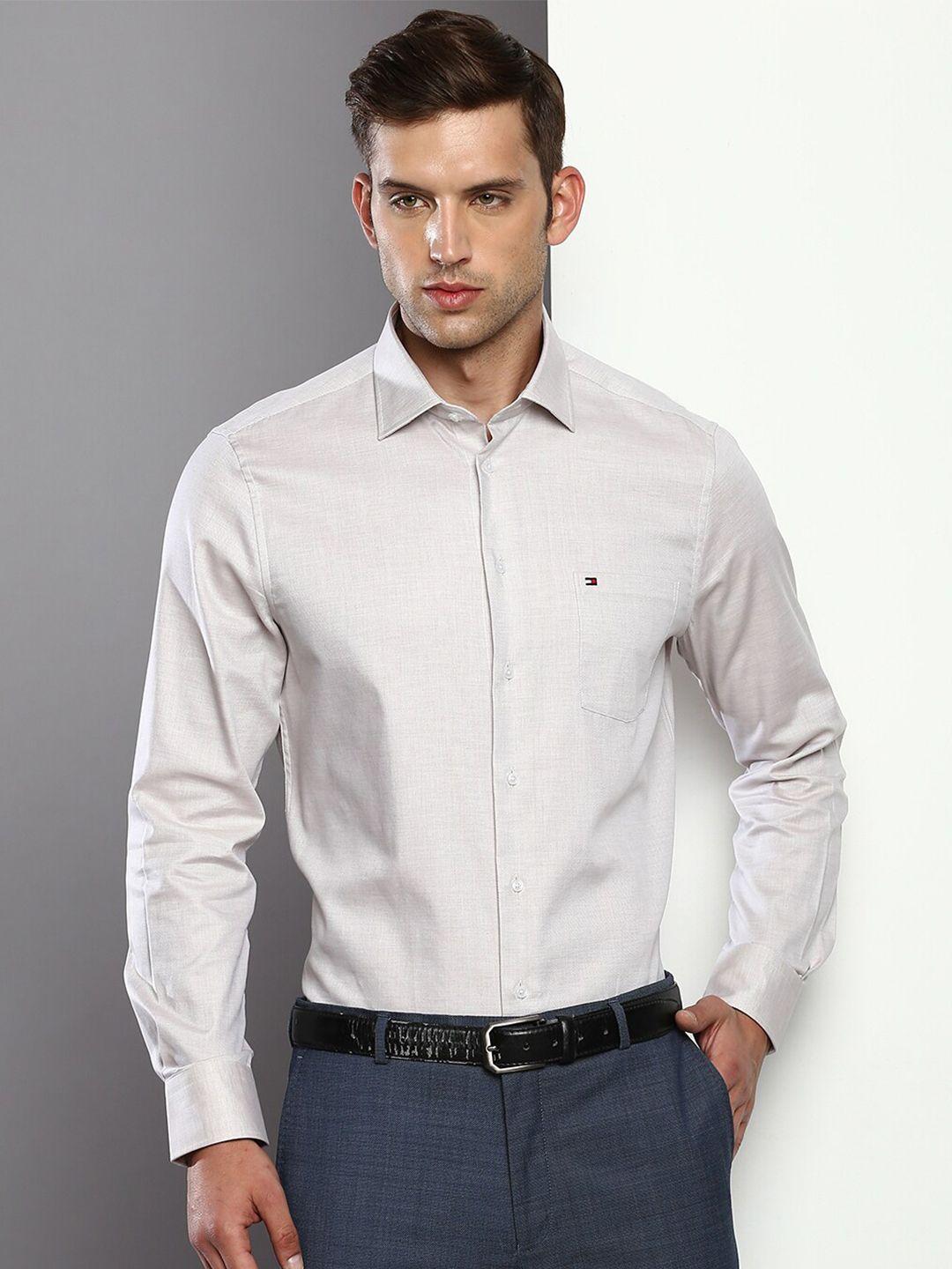 tommy hilfiger spread collar cotton casual shirt