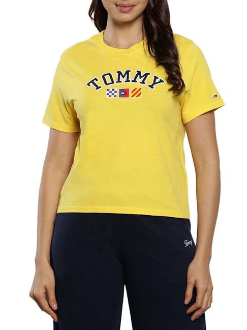 tommy hilfiger star fruit yellow logo regular fit t-shirt